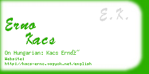 erno kacs business card